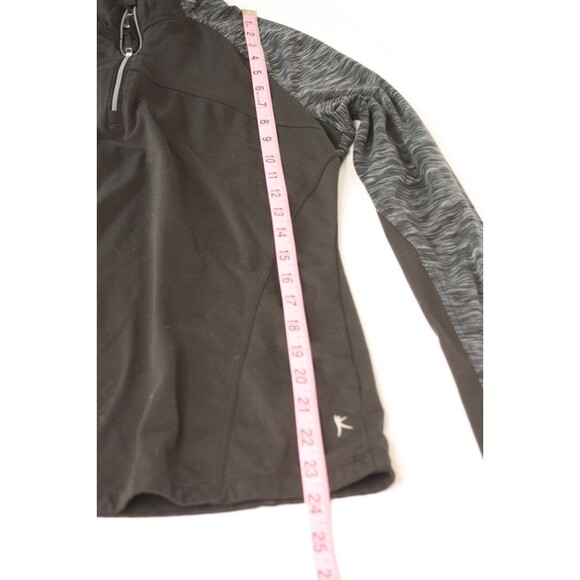DANSKIN NOW Athletic Pullover Women Sz 8-10 Black 1/4 Zip - Picture 8 of 9